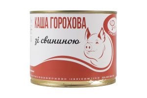 Каша Горох зі свининою з/б 525г